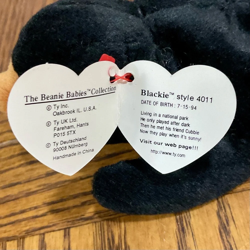 Ty Beanie Babies Plush Bear Trio: Koala Mel, Blackie & Cubbie